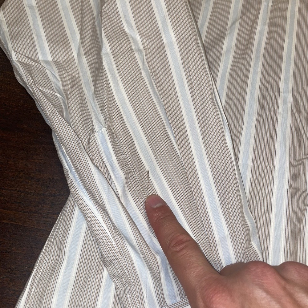 Paul Smith "Artist Stripe" Button Dress Shirt Made In Italy Mens Size 16/41 (L) - Picture 6 of 9